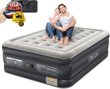 Air Mattress Full with Built-In Pump,18'' Comfortable Blow up Colchones Inflable