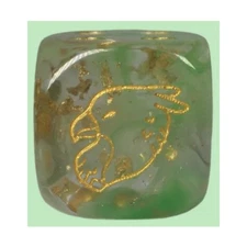 R4I Dice d6 18mm Gilded Griffin w/Gold Head Symbol (12) New