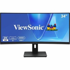 ViewSonic VG3409C 34 Inch 1440p Ultrawide Monitor, Curved VA Display with 120Hz