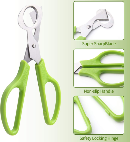3Pcs Quail Egg Cutter Scissors Kitchen Egg Shears Tool (Green) - Picture 4 of 8