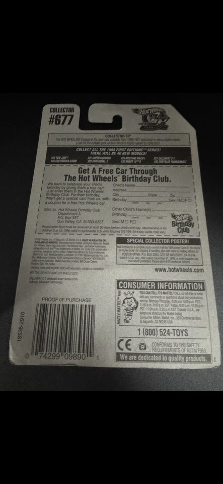 Hot Wheels Callaway C7 #31 of 40 1998 First Editions #677 S43 - Image 2 of 2