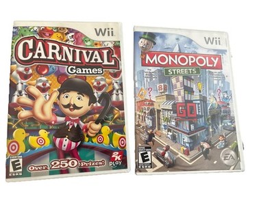 Nintendo Wii Monopoly Streets Video Game and Nintento Wii Carnival Game