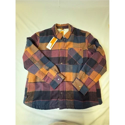 Timberland Sherpa Lined Flannel Shirt Jacket Plaid Snap Men's XL NWT - product listing photo