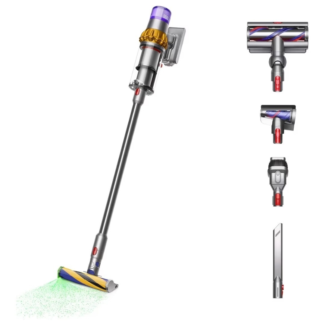 Dyson V15 Detect Cordless Stick Vacuum Cleaner - Yellow/Nickel (447261-01) New
