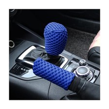 2 Pack Car Gear Shift Knob Cover  Handbrake Cover, Automotive Anti-Slip Blue
