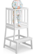 COSYLAND Nursery Step Stool for Kids - a Shaped Anti-Tip Structure Toddler Stand