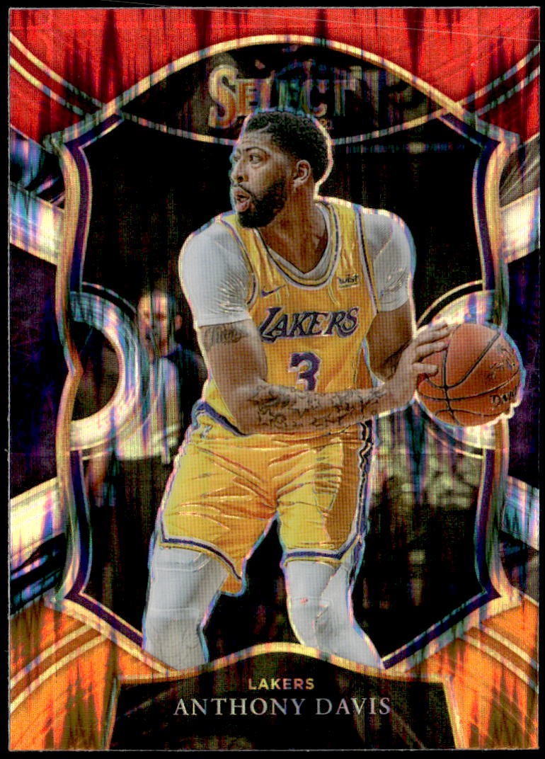 2020-21 Panini Select #45 Anthony Davis Red White Orange Flash E1