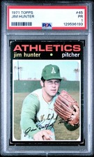 1971 TOPPS #45 JIM HUNTER PSA 1