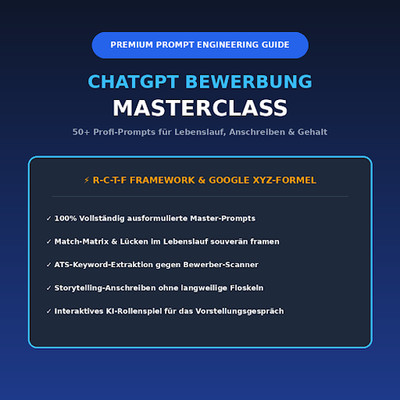ChatGPT Prompt Engineering Masterclass Bewerbung E-Book PDF Guide Lebenslauf