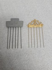 Vtg Goody Metal Hair Pick Comfort Tip Travel Size Vtg Gold Pick Lot Of 2 READ