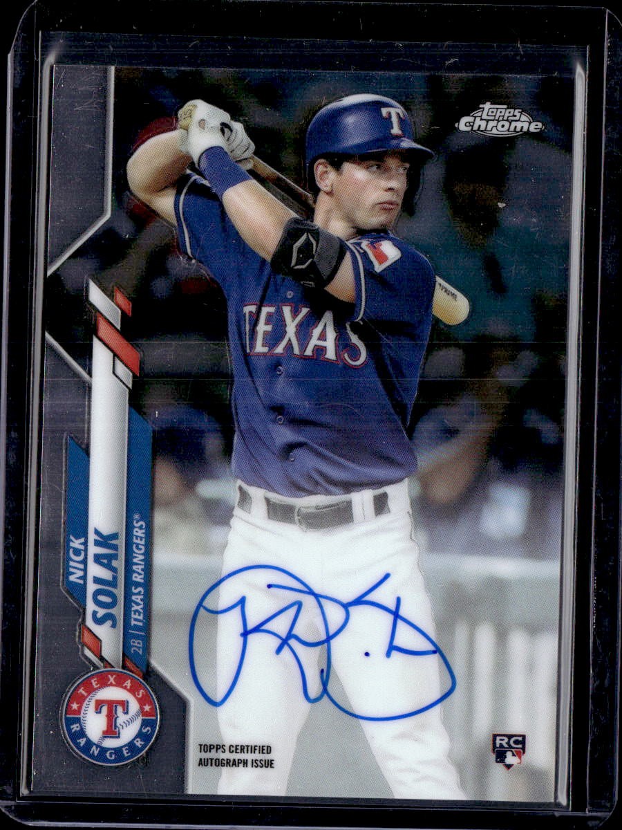 2020 Topps Chrome #RA-NS Nick Solak Rookie Autographs