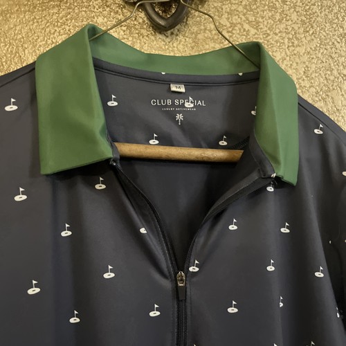 Club Special Luxury Golf Collared 1/4 Zip Long Sleeve Shirt Women’s Size M Navy - Afbeelding 3 van 8