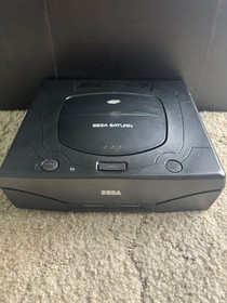 Sega Saturn Model 2 Console MK-80000A Black System 2 Controllers & Manual Tested