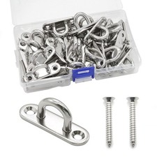 24 PCS 1.8 Inch Pad Eye, Stainless Steel Ceiling Hook Pad Eye Plate, Marine H...