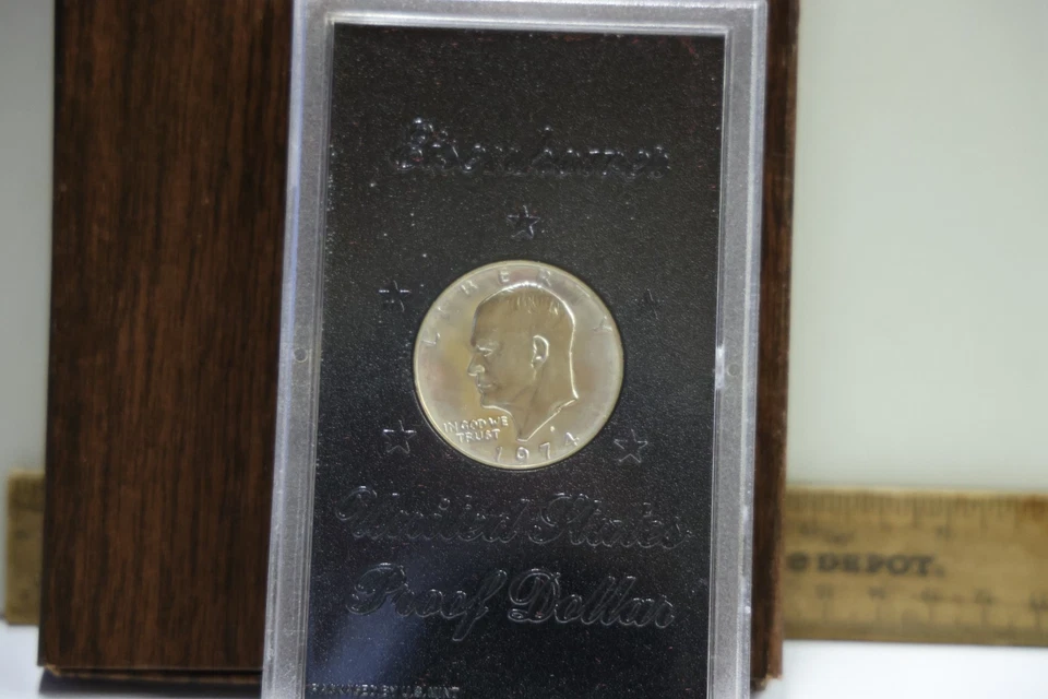 1974-S Silver Eisenhower Dollar Proof in Govt. Brown Box... - Image 2 of 4