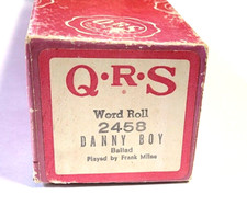 QRS Danny Boy Ballad Word Piano Roll Played by Frank Milne Vintage
