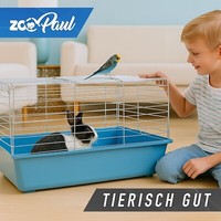 Zoopaul HasenkäFig + Gitter Hell Blau 70Cm KäFig Nagetiere Hase Kanninchen Neu