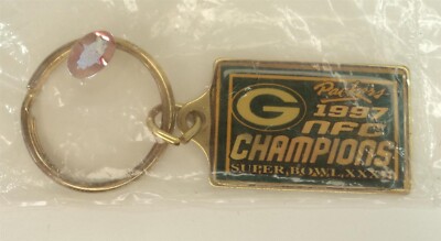 1997 Green Bay Packers NFC Champions Keychain Key Ring 