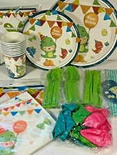 Dinosaur Tableware Sets Paper Plates Child Birthday Party Supplies Set 8