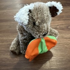 Toys R Us Animal Alley Puppy Dog w/Cap Hat in Mouth Plush 2000