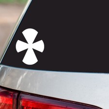 Christian Cross Sticker Jesus Religious S19 all chrome and regular vinyl colors