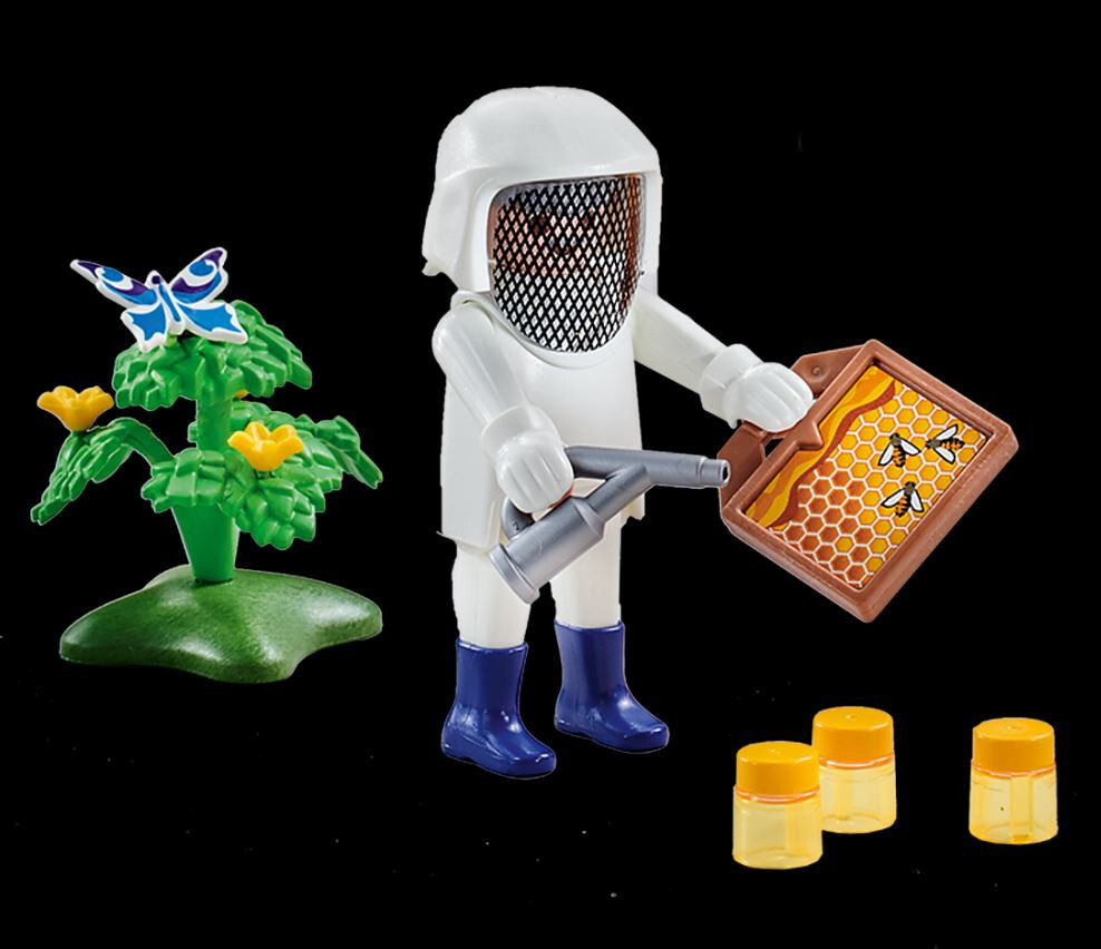 Playmobil 6573 Beekeeper with Hive Sealed New addon