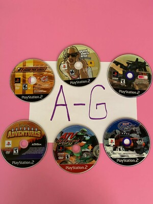 PS2 Sony Playstation 2 (A-G) PICK & CHOOSE *Discs Only* B3G1 Buy 3 Get 1 Free