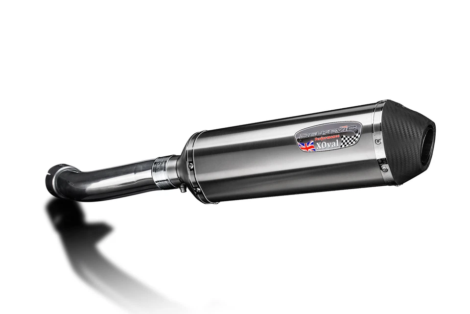 BMW R1200R R1200RT 2006-2009 Slip On 13.5" X-Oval Stainless Exhaust Muffler Kit - Image 2 of 4