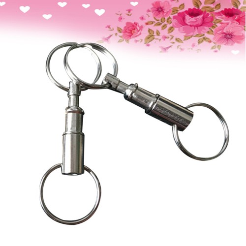 10 Pcs Double Ring Keychain Keyring Rings Accessories Dismountable Clasp