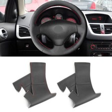 DIY Schwarz Leder Lenkrad Lenkradbezug For Peugeot 206 2007-2009 207 Citroen C2
