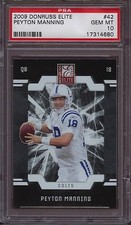 2009 Donruss Elite #42 Peyton Manning PSA 10 Gem Mint Colts MVP HOF Broncos 