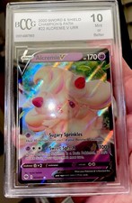 Alcremie V  URR# 22/073 Champion's Path GMA(BGS) MINT 🔥Sword & Shield Pokemon