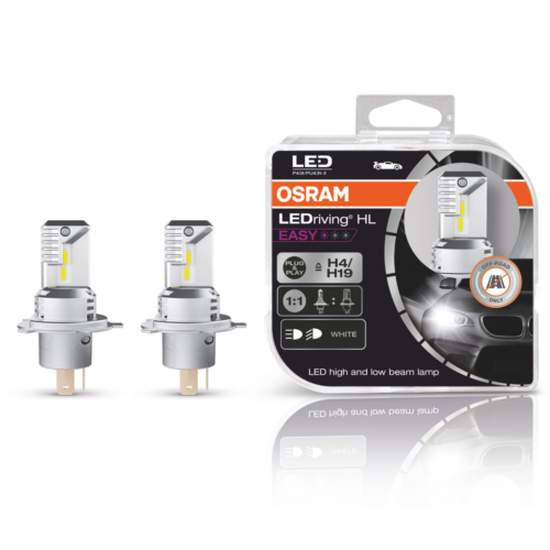 COPPIA LAMPADE LAMPADINE H4 LED HL EASY OSRAM LUCE BIANCA 6000K ALTA LUMINOSITA' - Foto 5 di 5