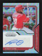 Roman Quinn 2021 Panini Prizm Pro Penmanship Silver Prizm Phillies Auto #PP-RQ