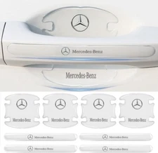 for Mercedes Benz Door Handle Protector Stickers Clear Silicone Accessories 8Pcs