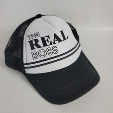 The Real Boss Hat Youth Kids Black Baseball Cap Childs Snapback H013