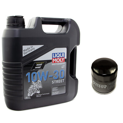 High Performance Motoröl Set 10W30 4 Liter Ölfilter MF303 für Honda CB CBF FZS