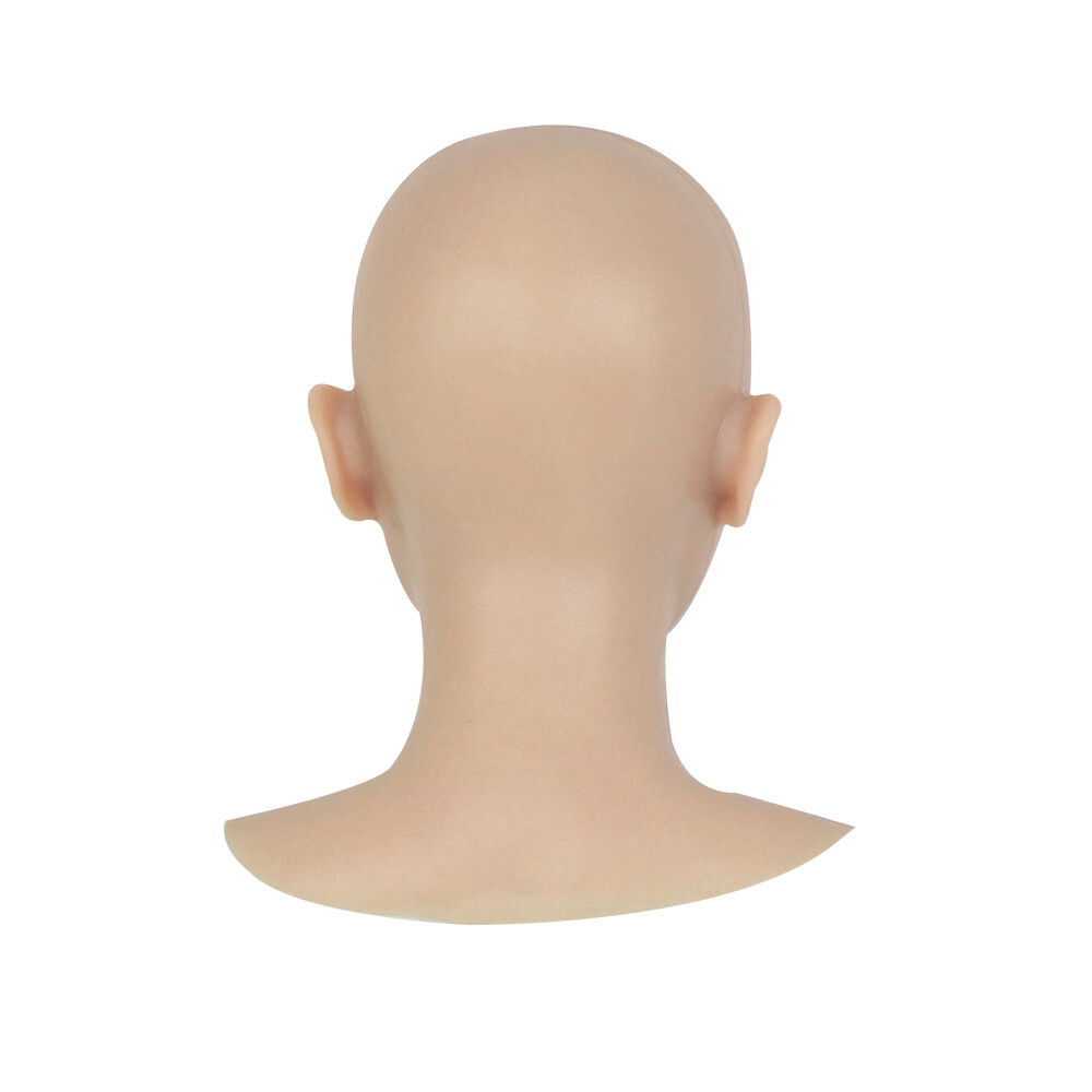 Realistic Silicone Female Mask Headgear With Makeup Crossdresser Transgender image 5
