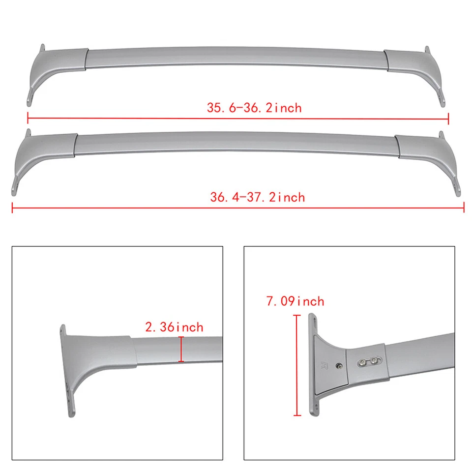 For 2014-2017 Infiniti QX50 Sport Utility 4-Dr 3.7L Roof Rack Cross Bar Crossbar - Imagem 2 de 4