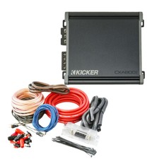 Kicker CXA800.1 Class-D Mono Amplifier  T4AW-R 4 Gauge Amp Kit