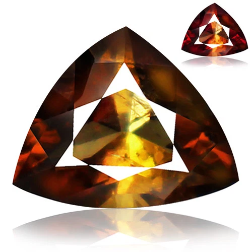 Axinita 1.69ct ultra raro cambio de color 100% tierra natural extraída de Afganistán Foto 3 de 4