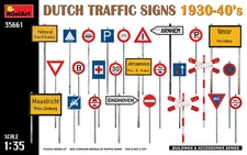 MiniArt 1/35 35661 Dutch Traffic Signs (1930-1940's) (Buildings & Accessories)