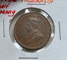 1936 Australia 1/2 Half Penny  bg