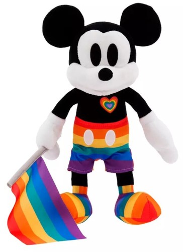 Nuevo 2 juguetes de peluche suaves medianos Pride 35,5 cm Mickey Minnie Mouse Disney Store 2024 PRIDE - Imagen 3 de 8