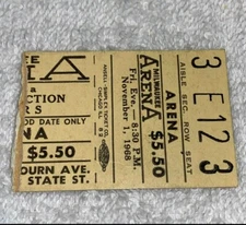 THE DOORS 1968 CONCERT TICKET JIM MORRISON MILWAUKEE Robby Krieger Ephemera USA