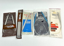 KNITTING NEEDLES LOT Circular & Straight Leisure Arts Boye Diana Mixed Sizes