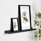 Black Floating Wall Shelf Display Shelf Rack Plants Book Picture Ledge 80cm NEW