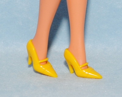 yellow closed toe heels