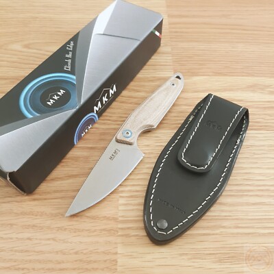  MKM-Maniago Knife Makers Makro 1 Fixed Knife 2.91'' M390 Steel Blade Micarta