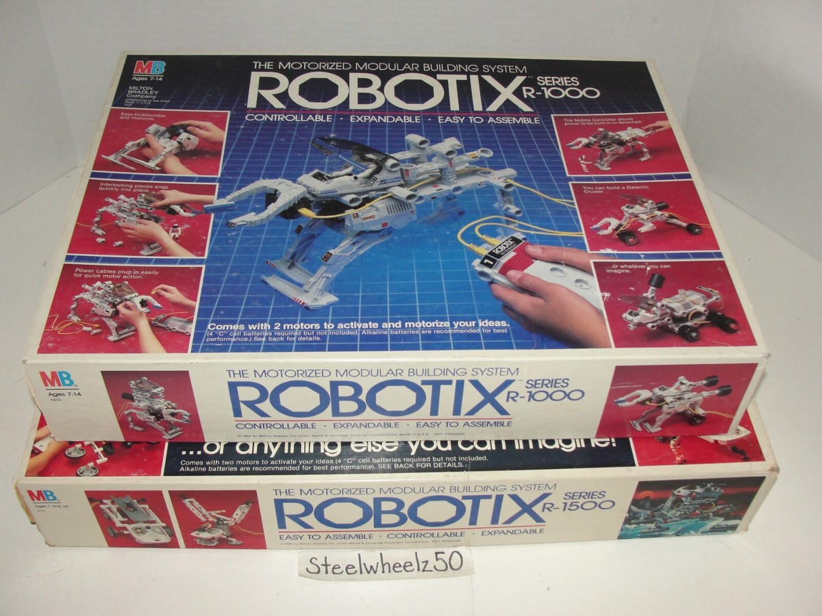 Vintage Robotix R-1000 & R-1500 Series Lot 1984 Milton Bradley No
